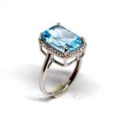 Bague Topaz bleue