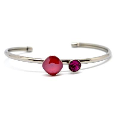 Bracelet Jonc Duo Fuchsia