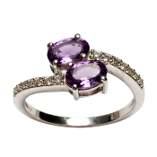 Bague Améthyste Duo